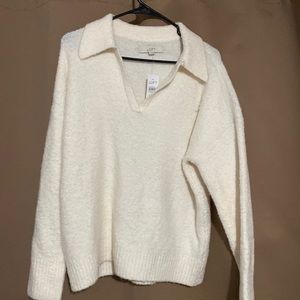 Brand New Loft Boucle Polo Sweater
